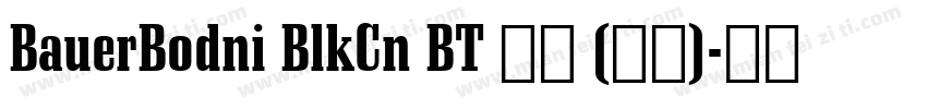 BauerBodni BlkCn BT 普通 (西方)字体转换